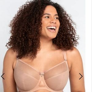 Curvy Kate Victory Balcony Bra Latte, Size 34D, Color Beige
